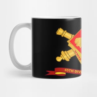 45th Division Artillery w Br - Ribbon Mug